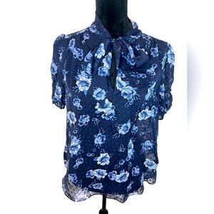 Kate Spade Blue Floral Blouse